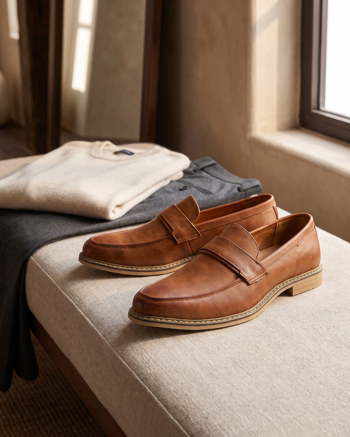 Philippe | Mocassin en cuir lisse