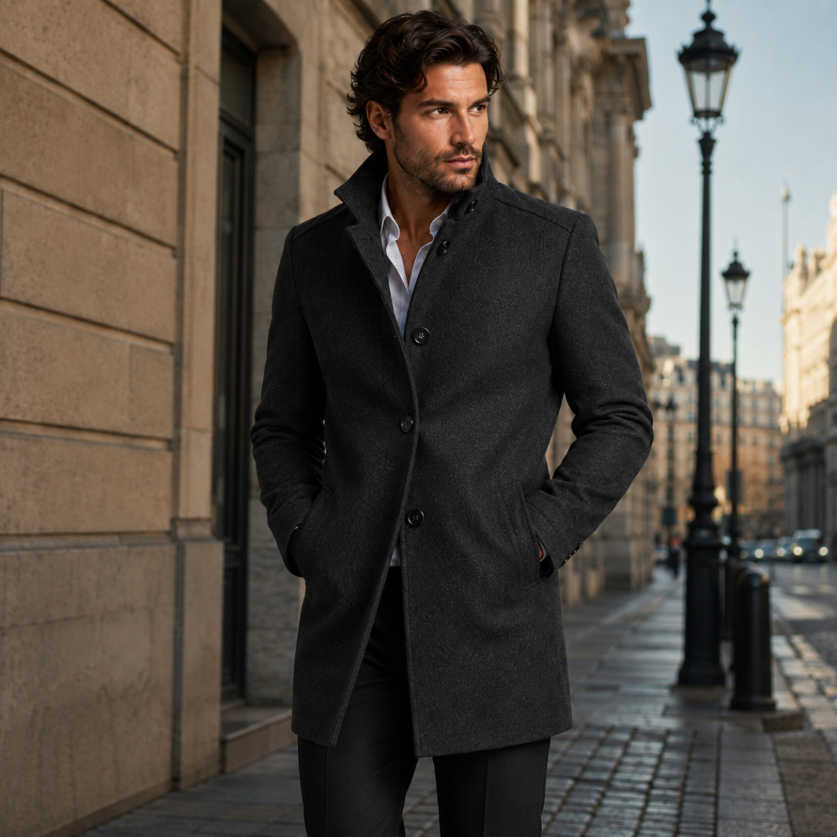 Albert | Manteau doublé à col montant