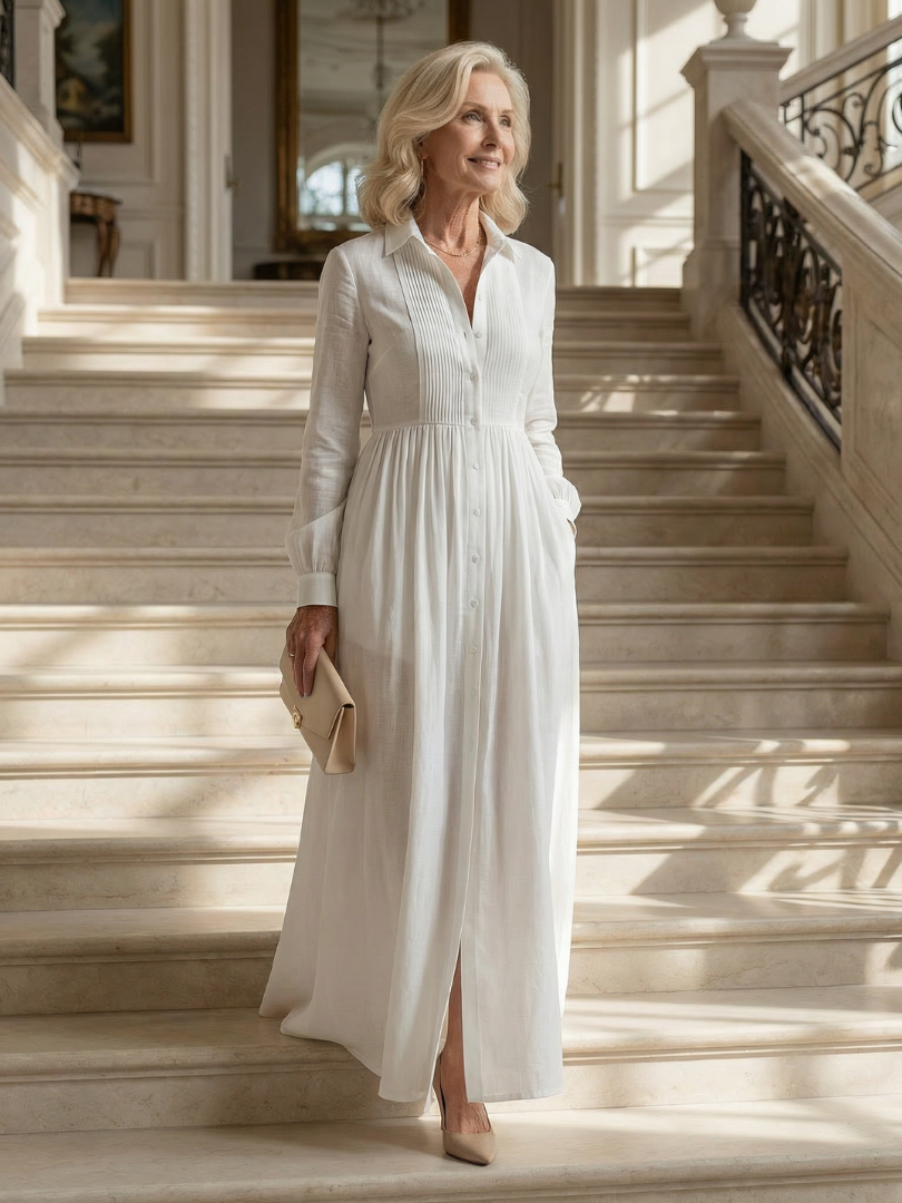 Sylvie | Robe Maxi Fluide et Douce Lioren