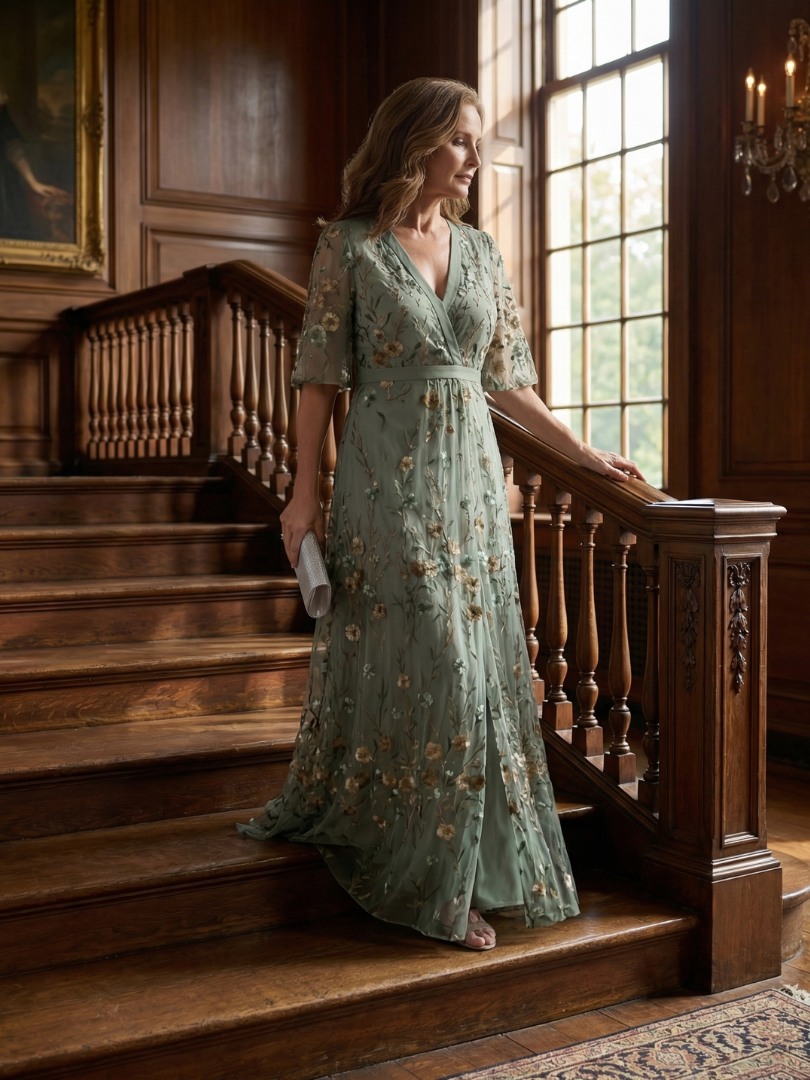 Camille | Robe Maxi à Col Américain Fluide Selora