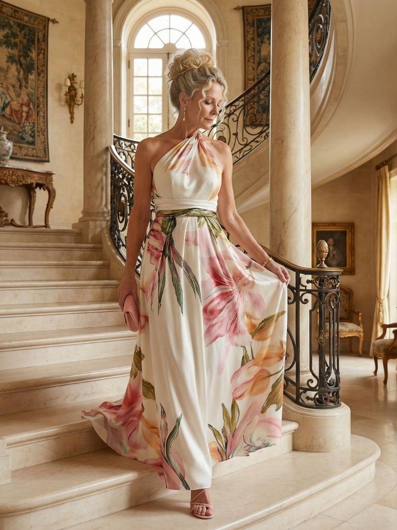Aurélie | Robe Maxi Fleurie Légère Amiel
