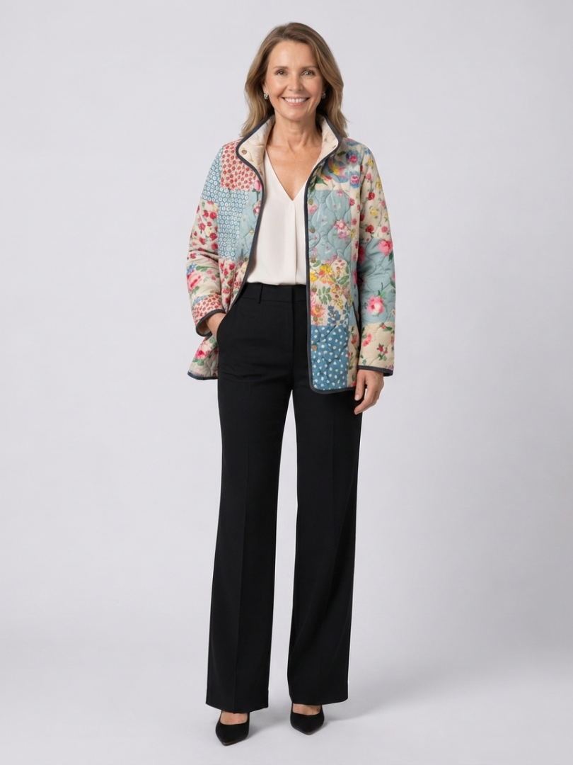 TROUSSEAU | Veste Matelassée Patchwork Fleuri Chloé