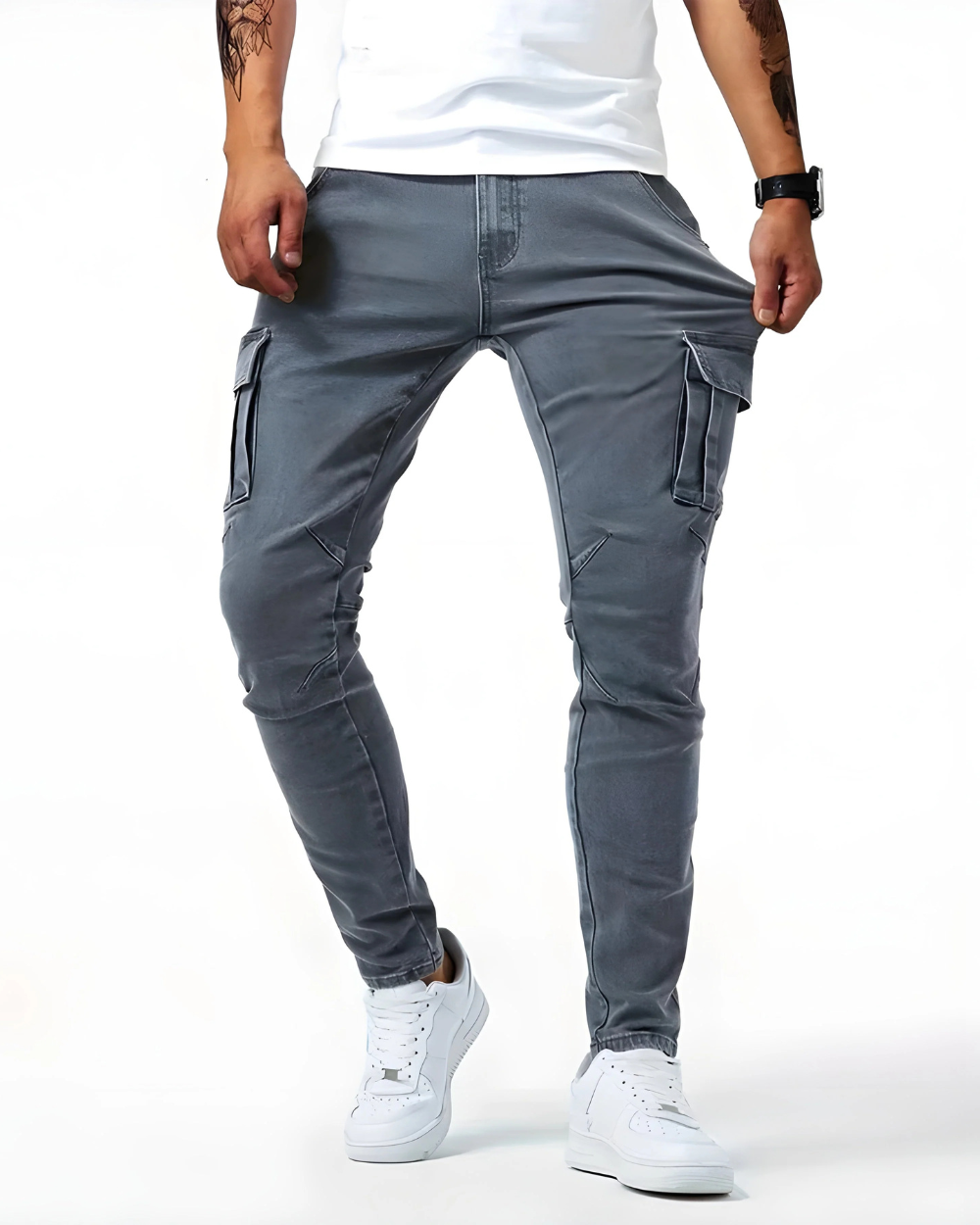 Hervé | Pantalon cargo stretch