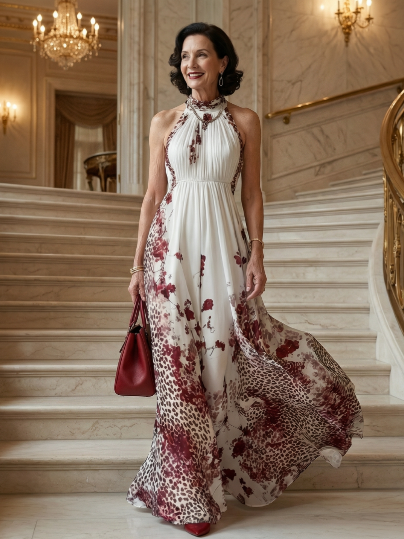Nathalie | Robe Maxi Plissée Blanche Orlune