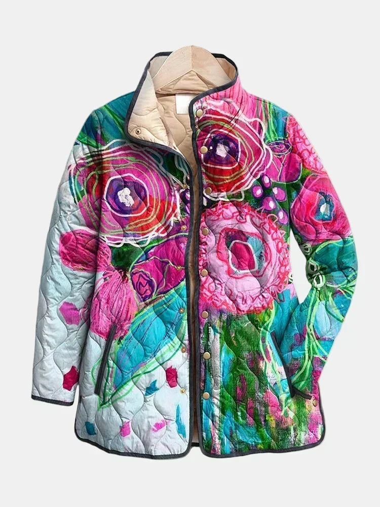 TROUSSEAU | Veste Matelassée Aquarelle Florale Lucie