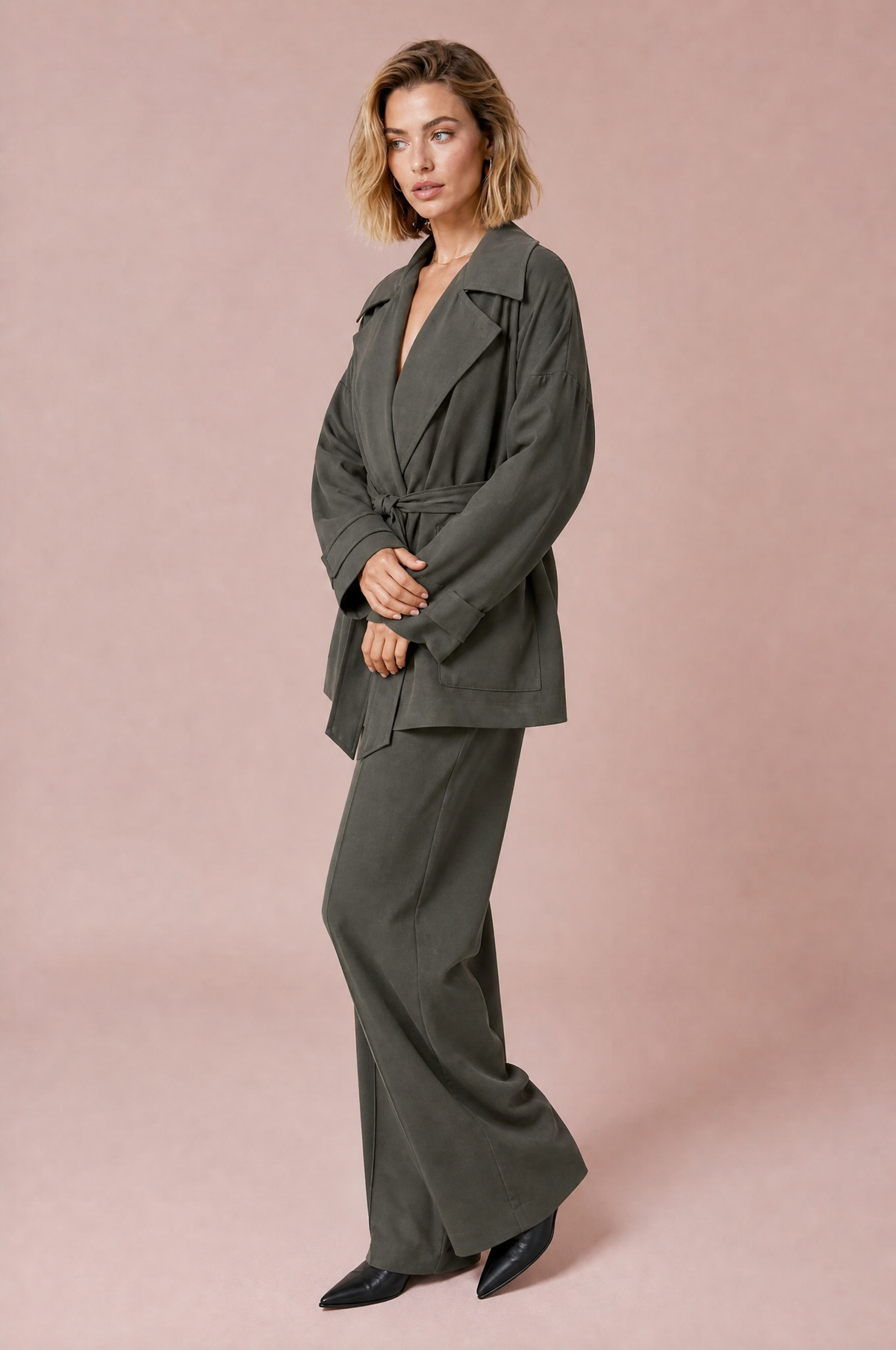 Laetitia | Ensemble veste trench et pantalon