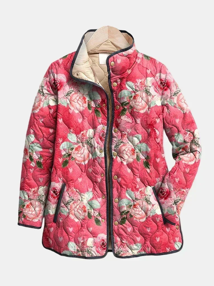 TROUSSEAU | Veste Matelassée Roses Poudrées Christine