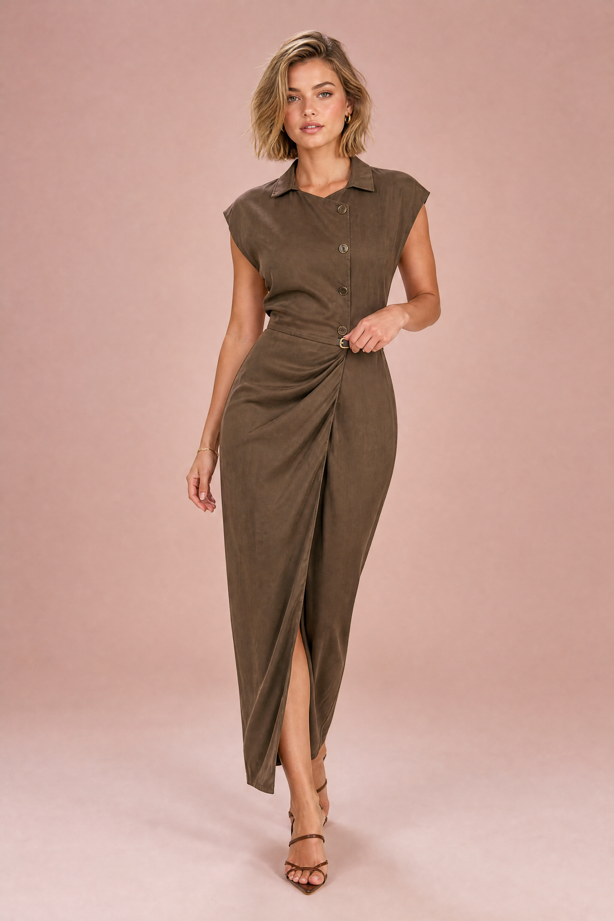Doriane | Robe chemise longue en lin