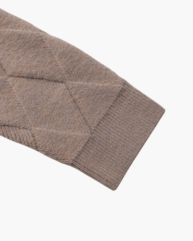 Damase | Maille à losanges col zippé