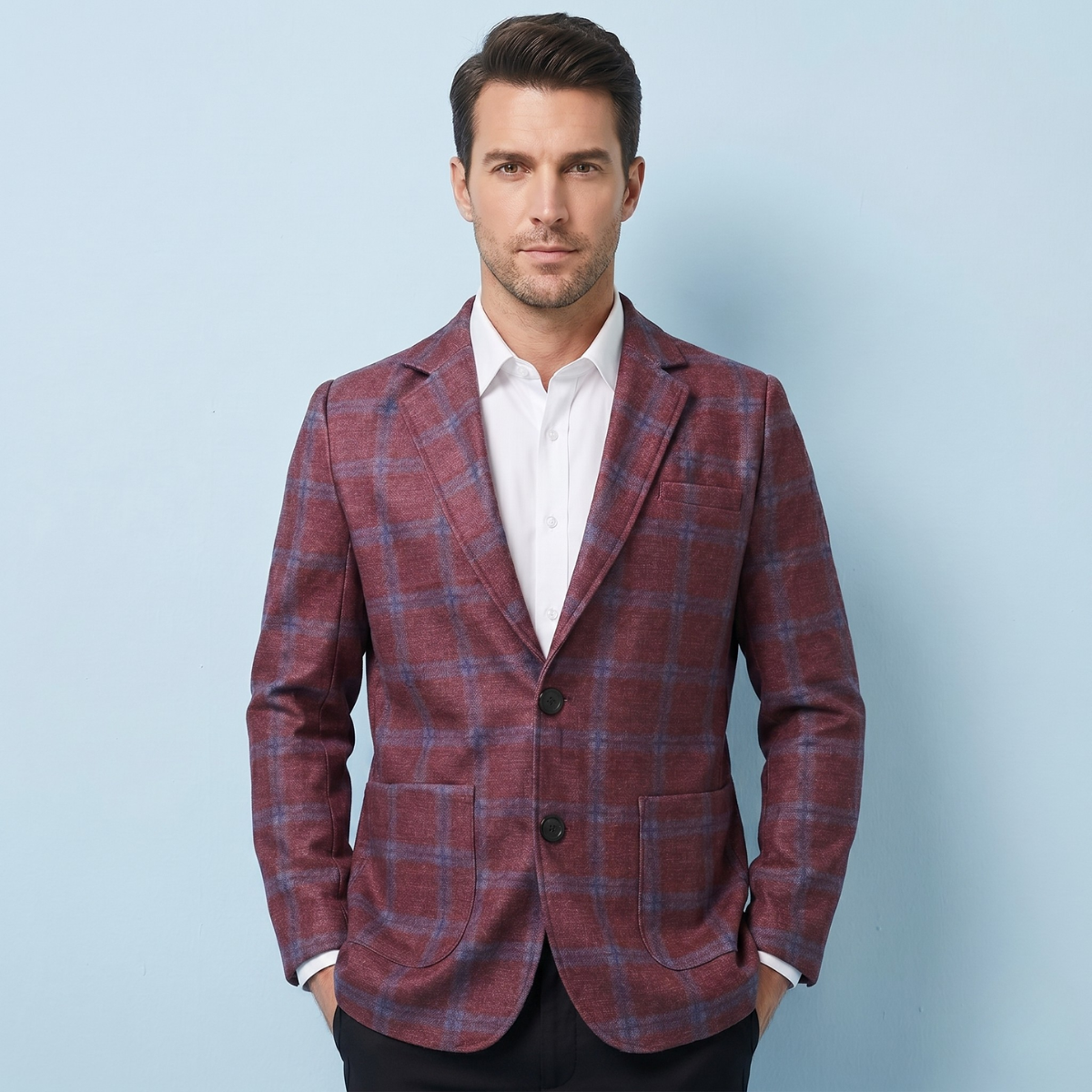 Constantin | Blazer écossais coupe ajustée