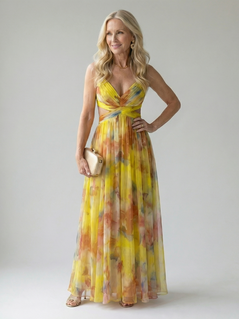 Chloé | Robe Maxi à Enveloppe Douce Isel