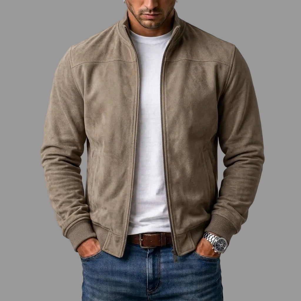 Olivier | Veste bomber en daim