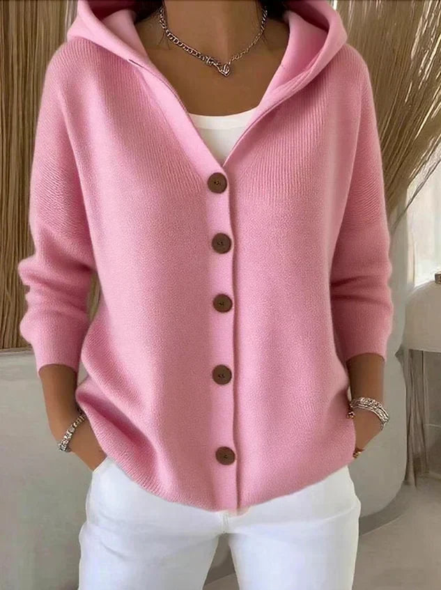 Jacinthe | Gilet boutonné à capuche