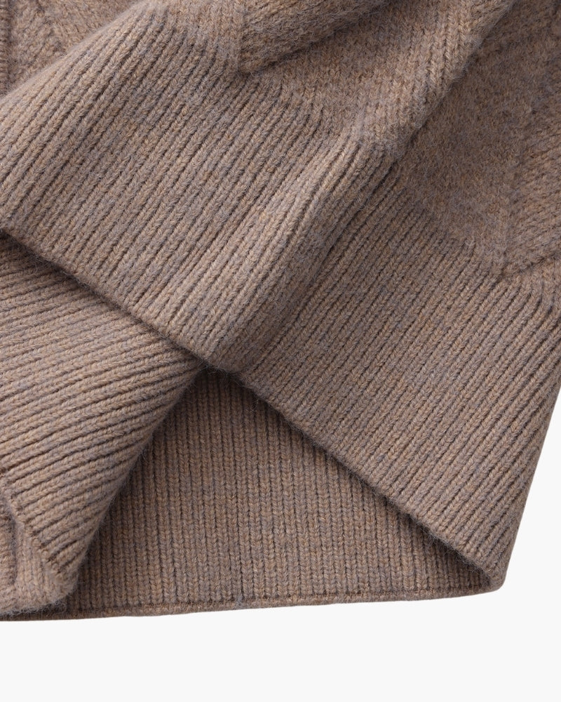 Damase | Maille à losanges col zippé