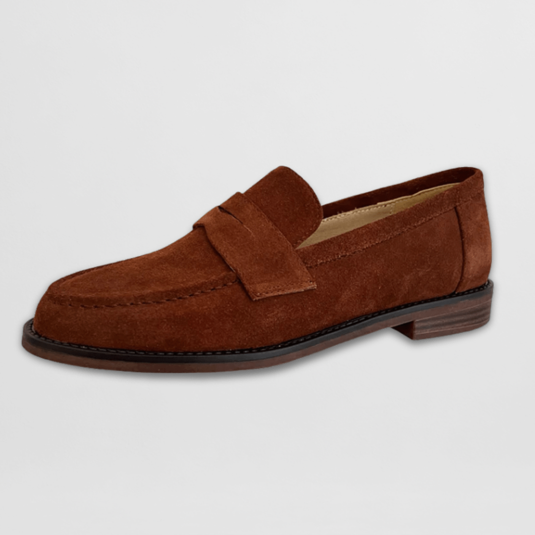 Roseline | Mocassin en daim rétro