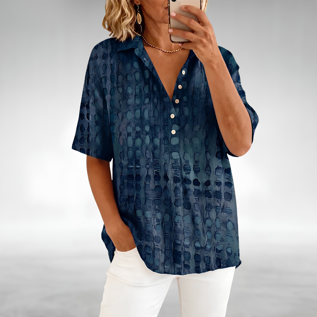 Solange | Haut ample et léger Bleu Marine