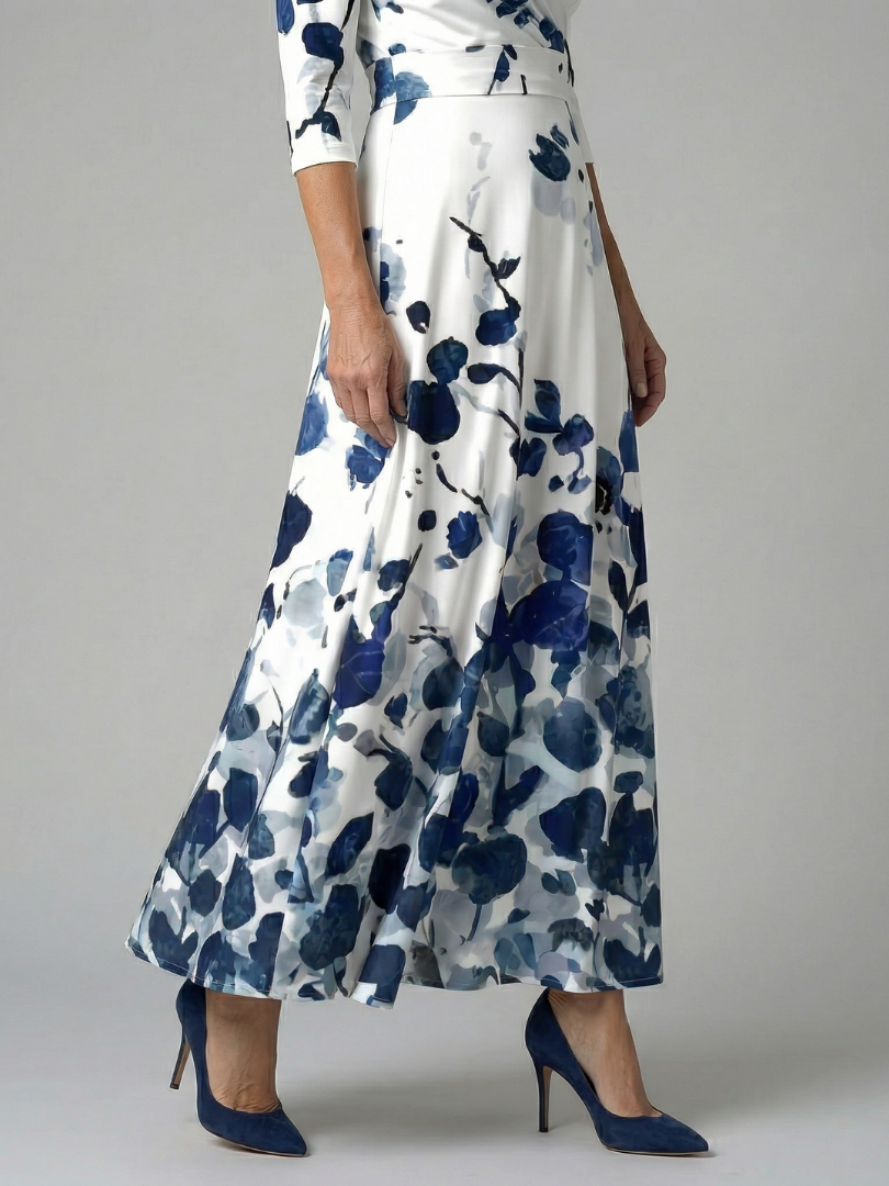 Sandrine | Robe Midi Croisée à Col Celine