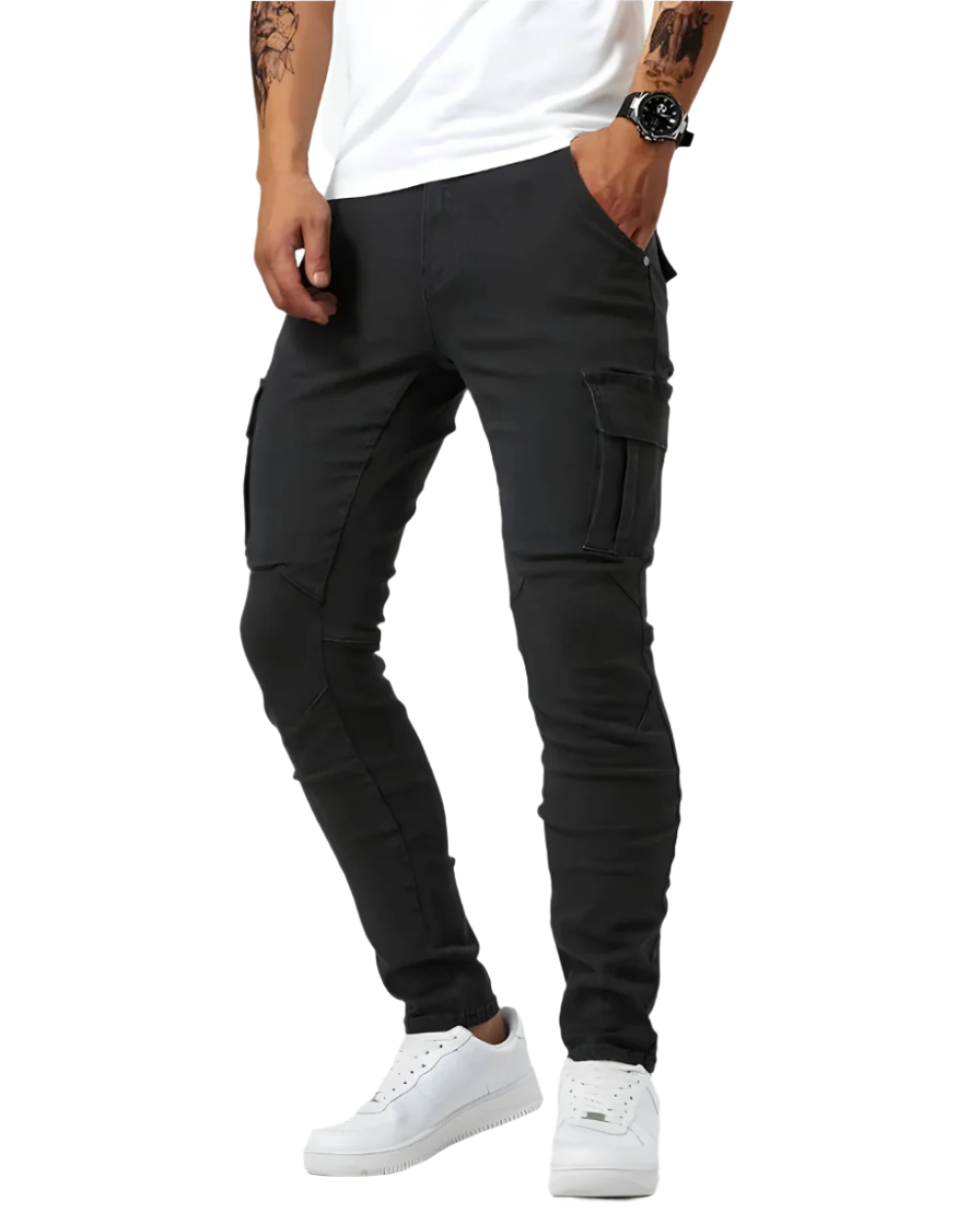 Hervé | Pantalon cargo stretch