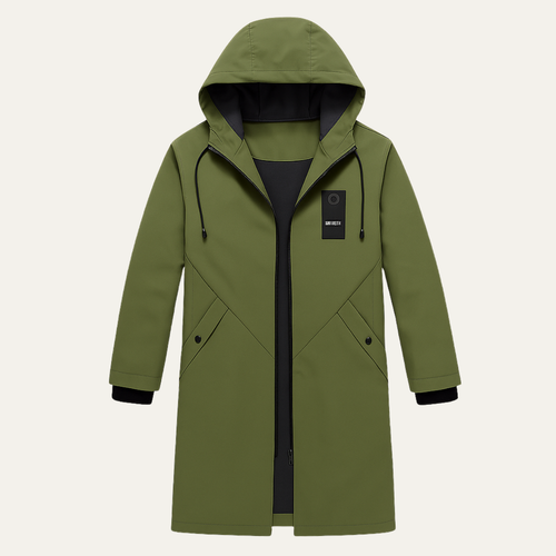 Aldric | Imperméable long à capuche