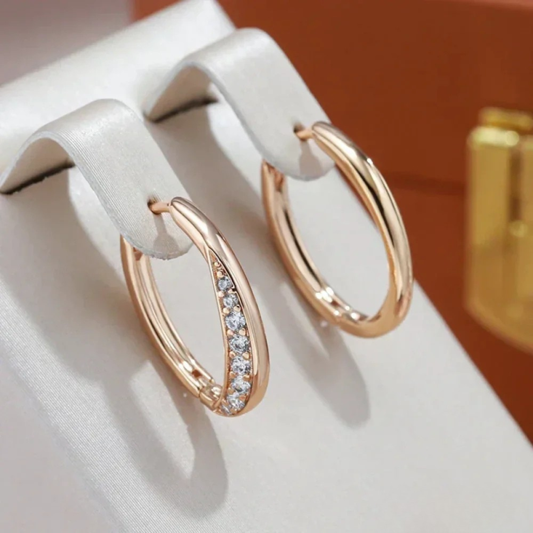 Milagros - Élégantes boucles d'oreilles dorées au style chic