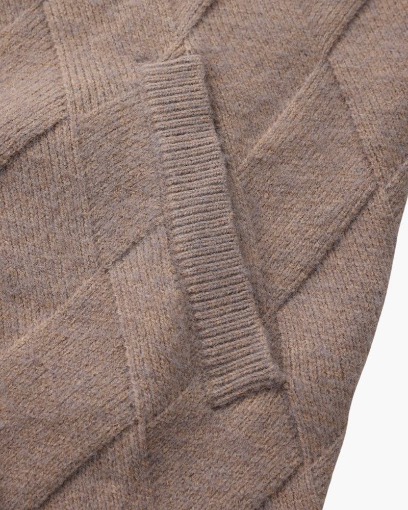 Damase | Maille à losanges col zippé