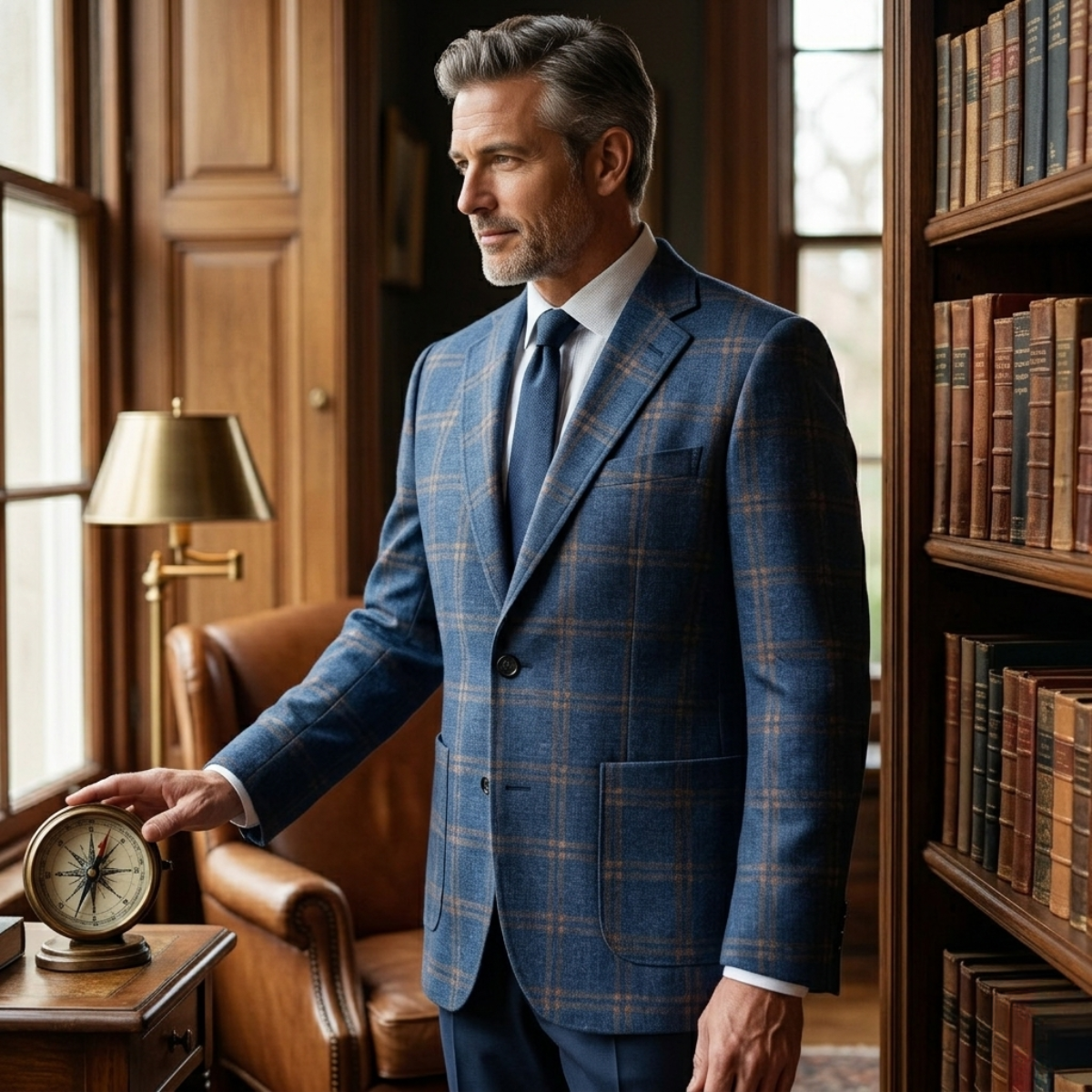 Constantin | Blazer écossais coupe ajustée