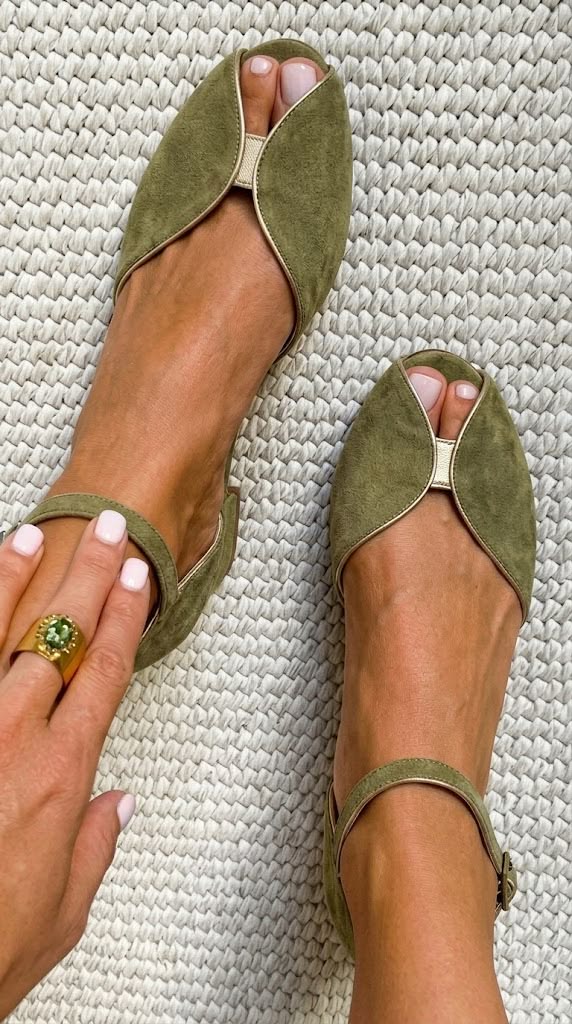 Olivia | Sandales Vert Sauge