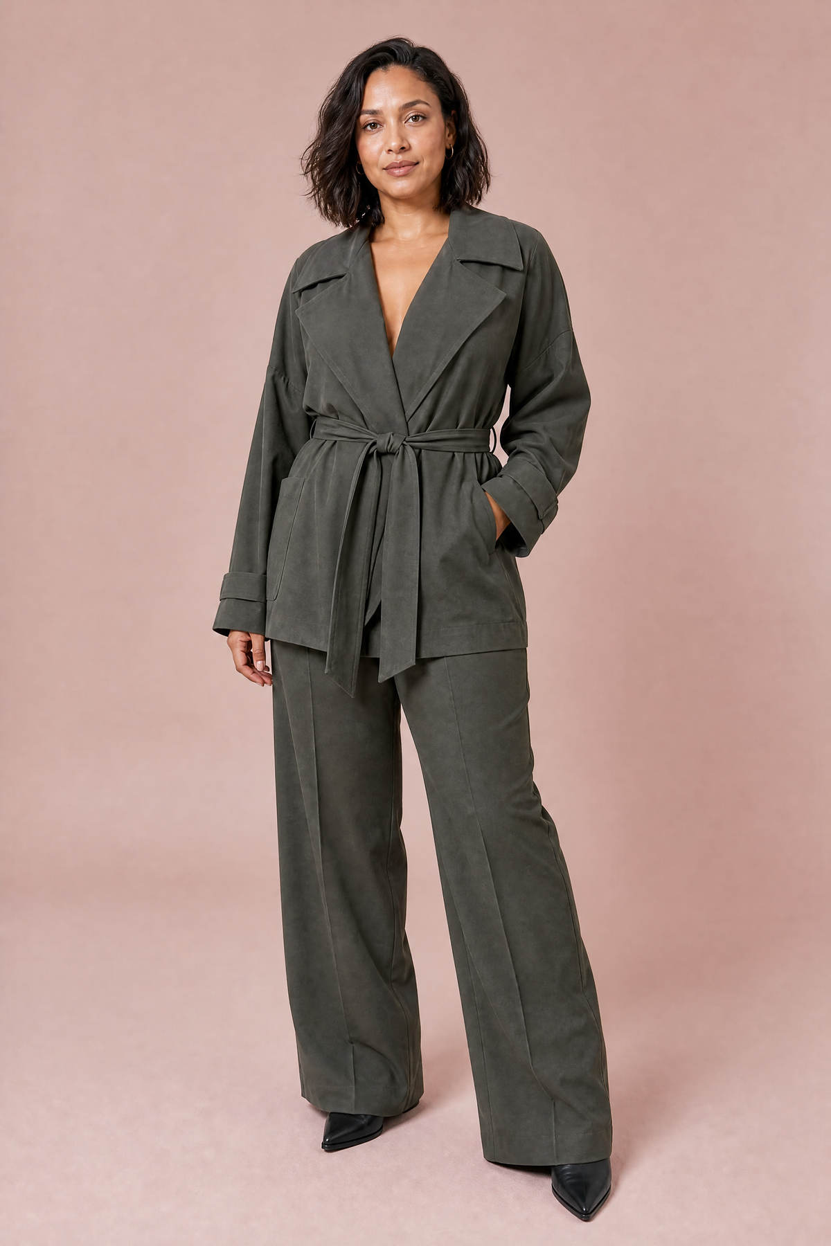 Laetitia | Ensemble veste trench et pantalon