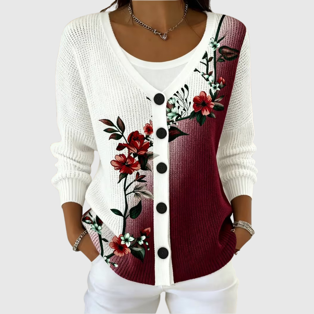 Incoronata | Élégante veste en maille avec boutons