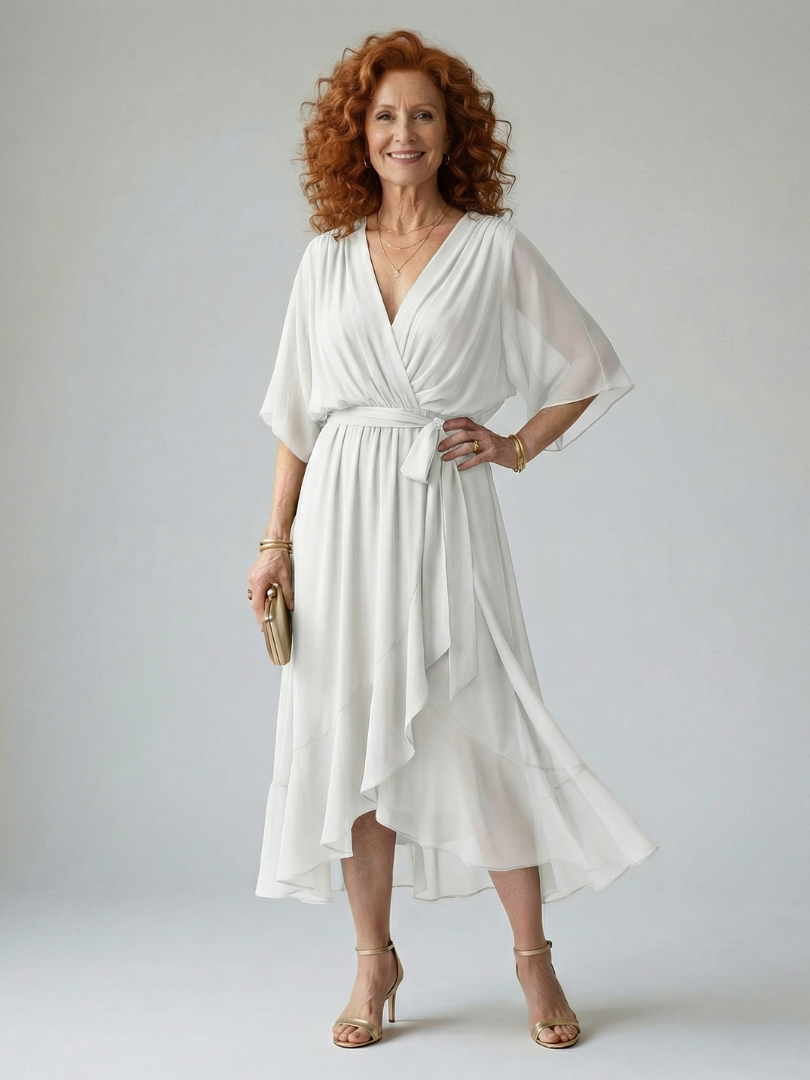 Brigitte | Robe Midi Drapée Elric