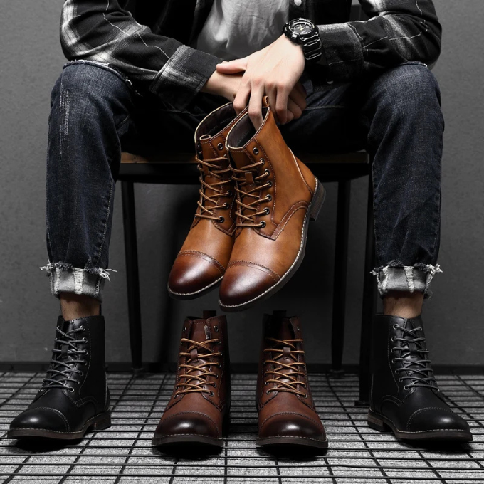 Lucas | Bottes de ville brunies pour homme