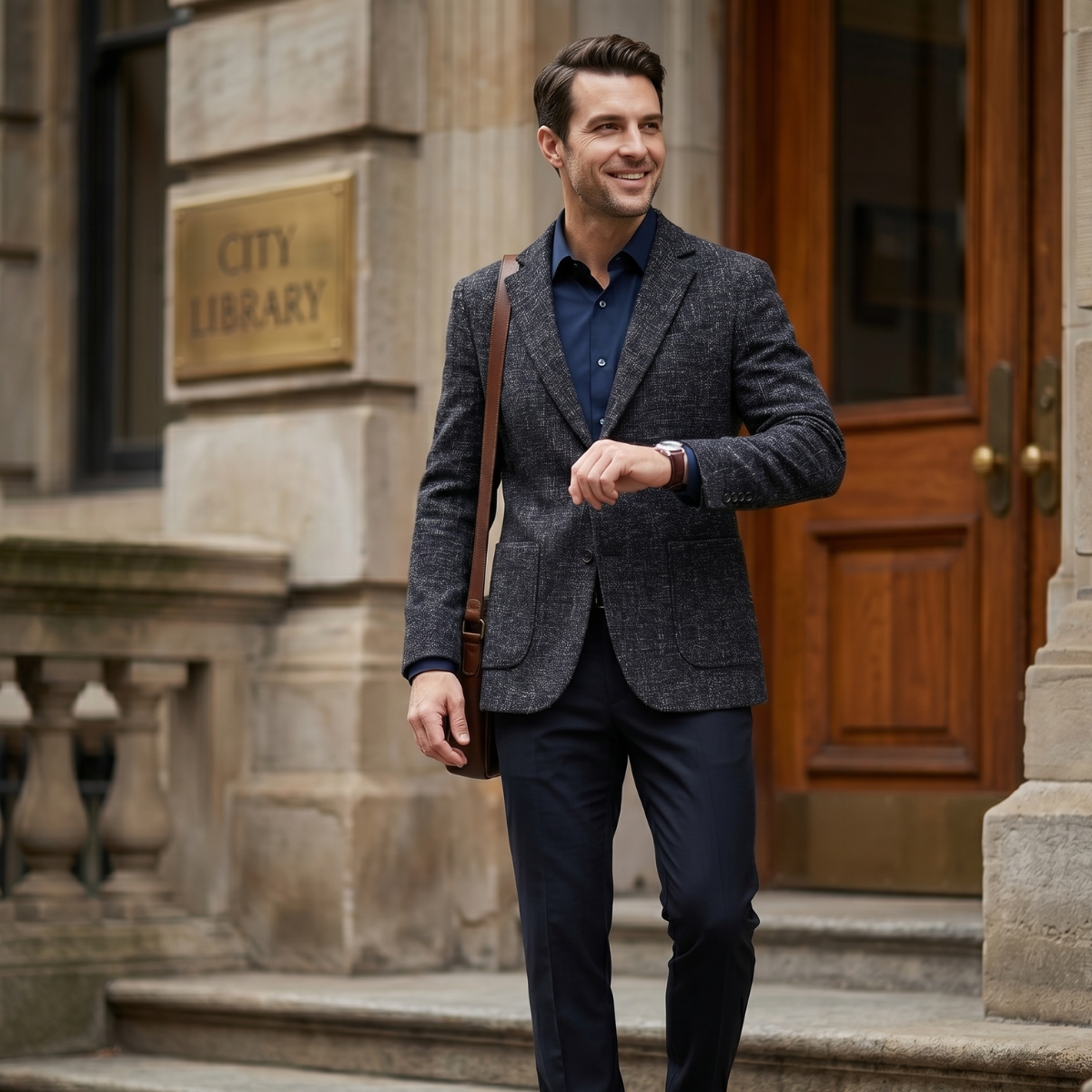 Constantin | Blazer écossais coupe ajustée