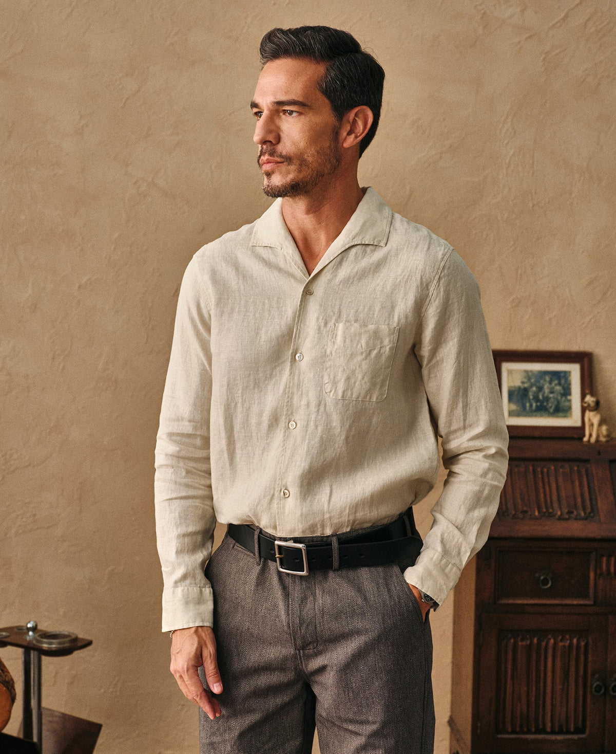 Edgar | Chemise en lin col italien