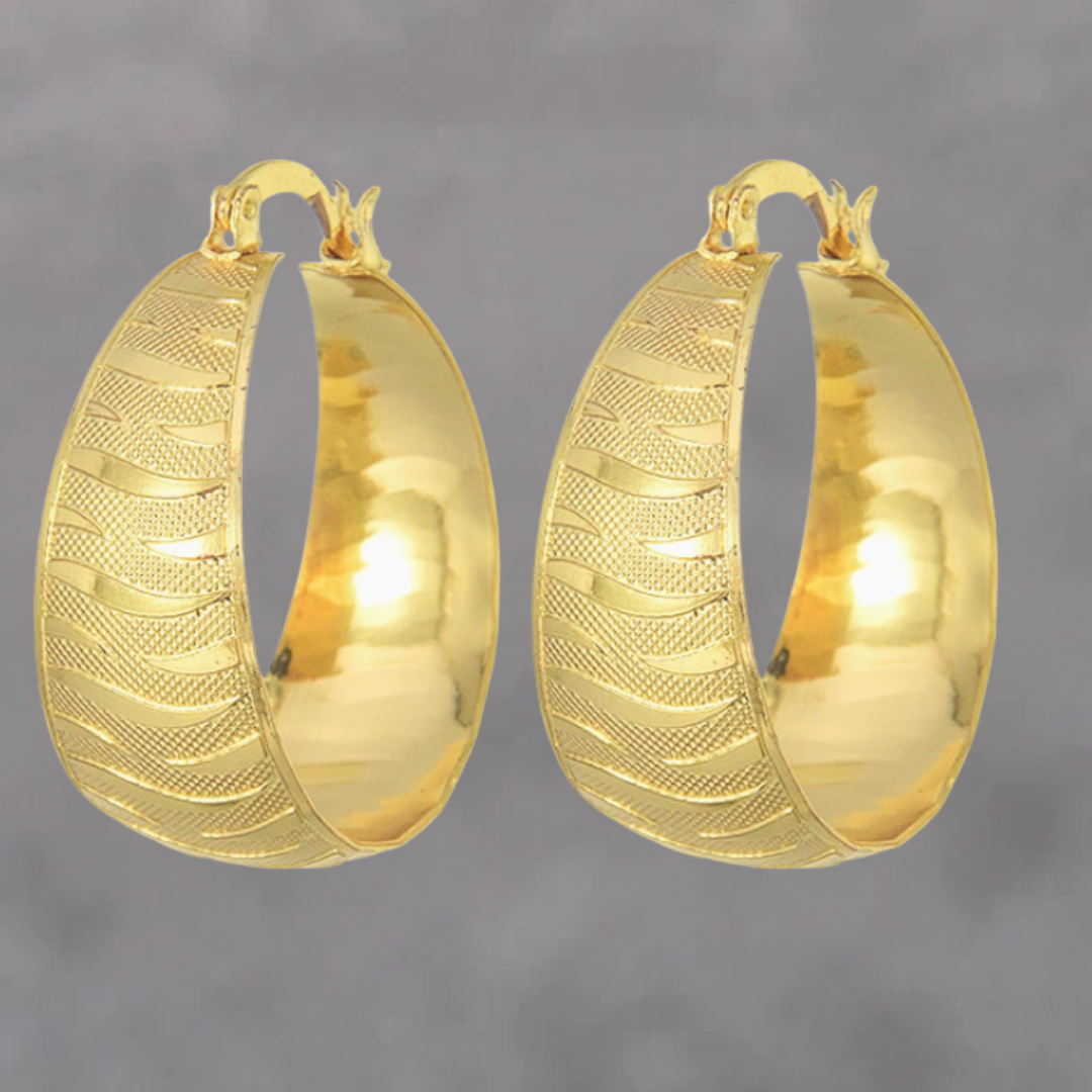 Boucles d'oreilles en or raffiné de luxe