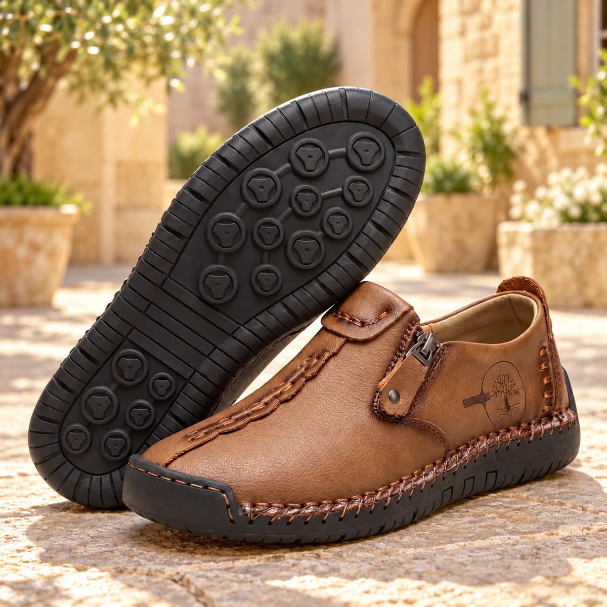 Ysoline | Mocassins orthopédiques à fermeture zippée