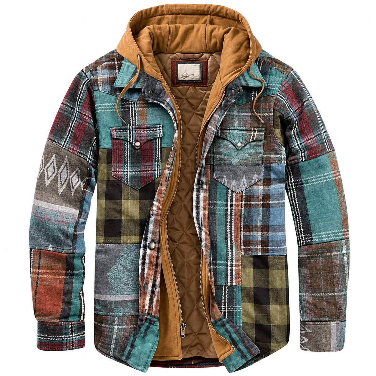 Romuald | Surchemise patchwork à capuche