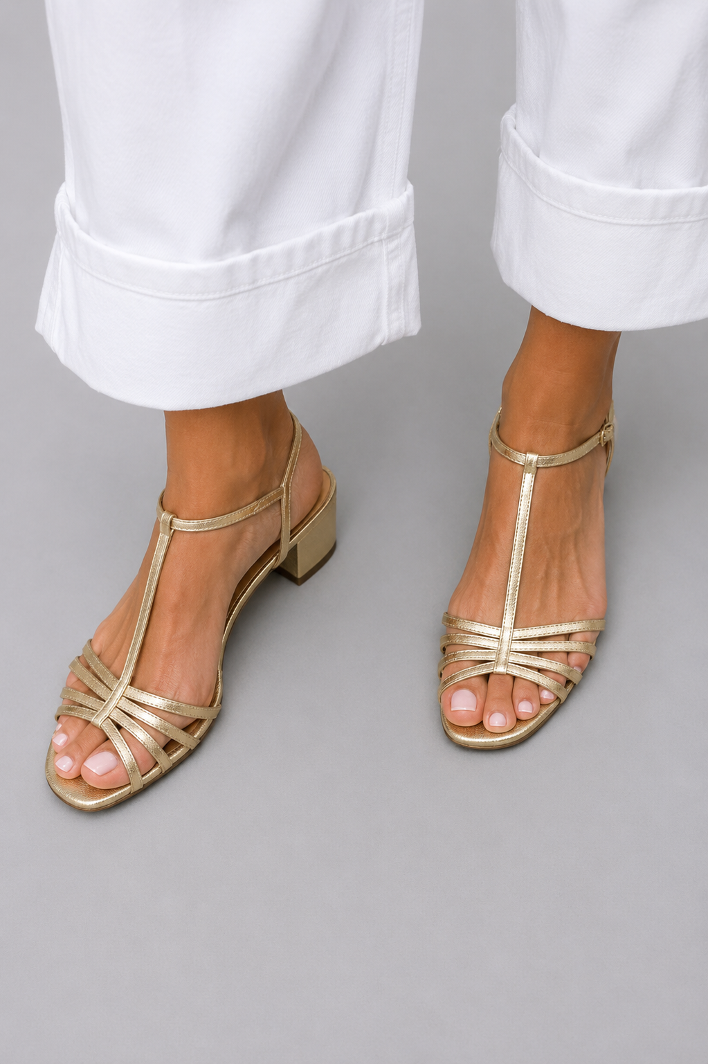 Allegra | Sandales Dorées Élégance