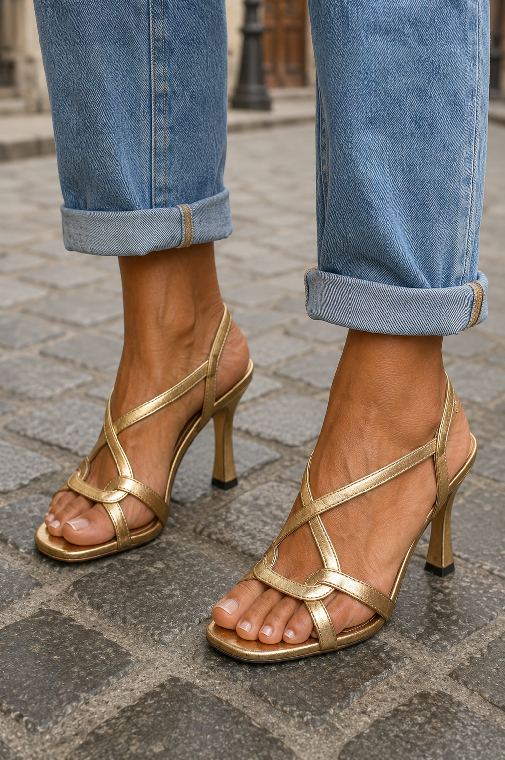 Elisabetta | Sandales Dorées Élégance Estivale