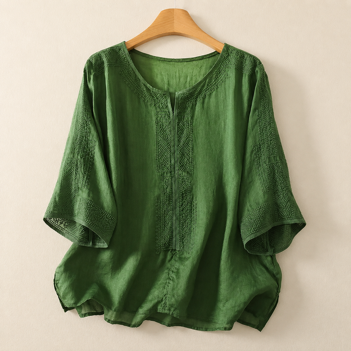 Agnès | Blouse en lin brodée pour femme
