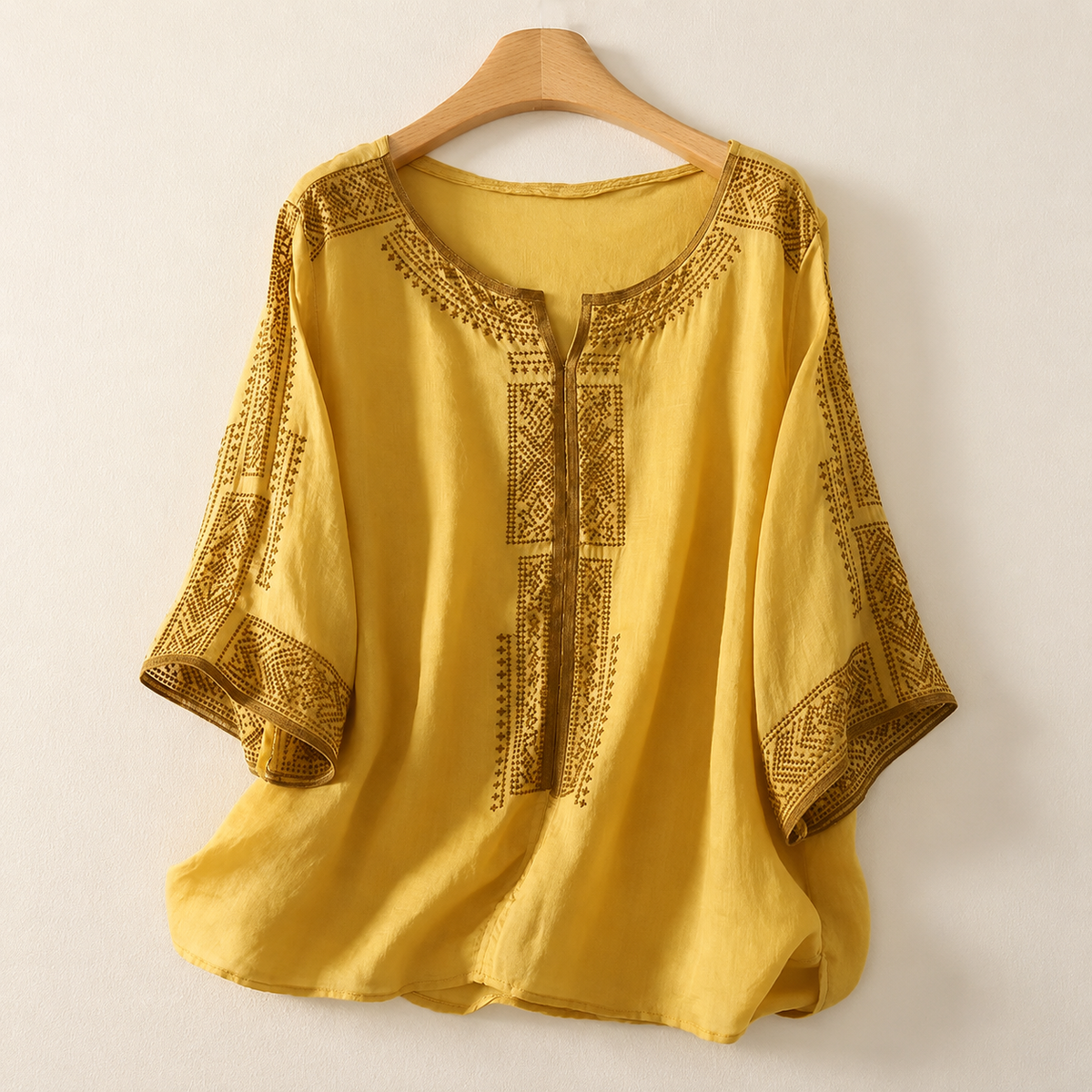 Agnès | Blouse en lin brodée pour femme
