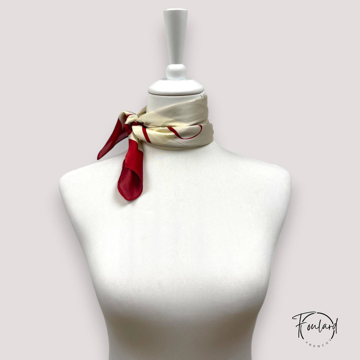 Clélia | Foulard carré rayures bicolores