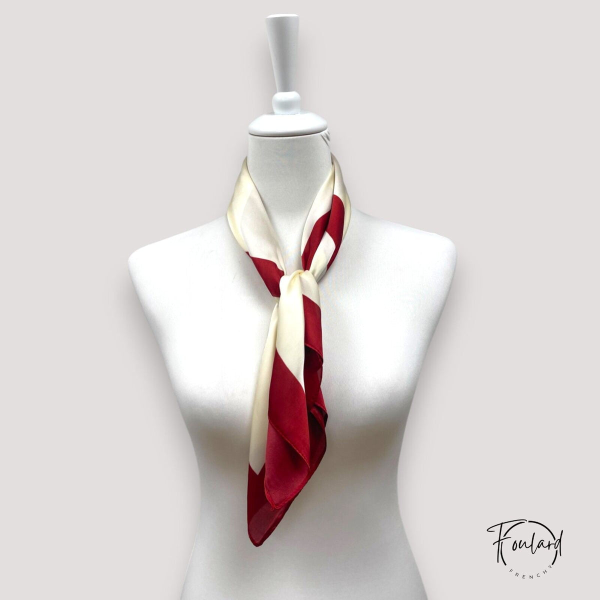 Clélia | Foulard carré rayures bicolores