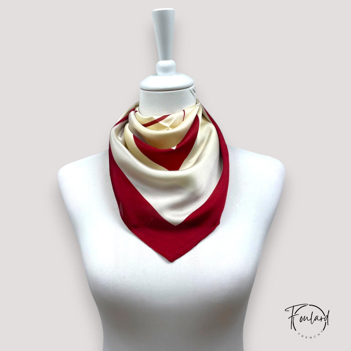 Clélia | Foulard carré rayures bicolores