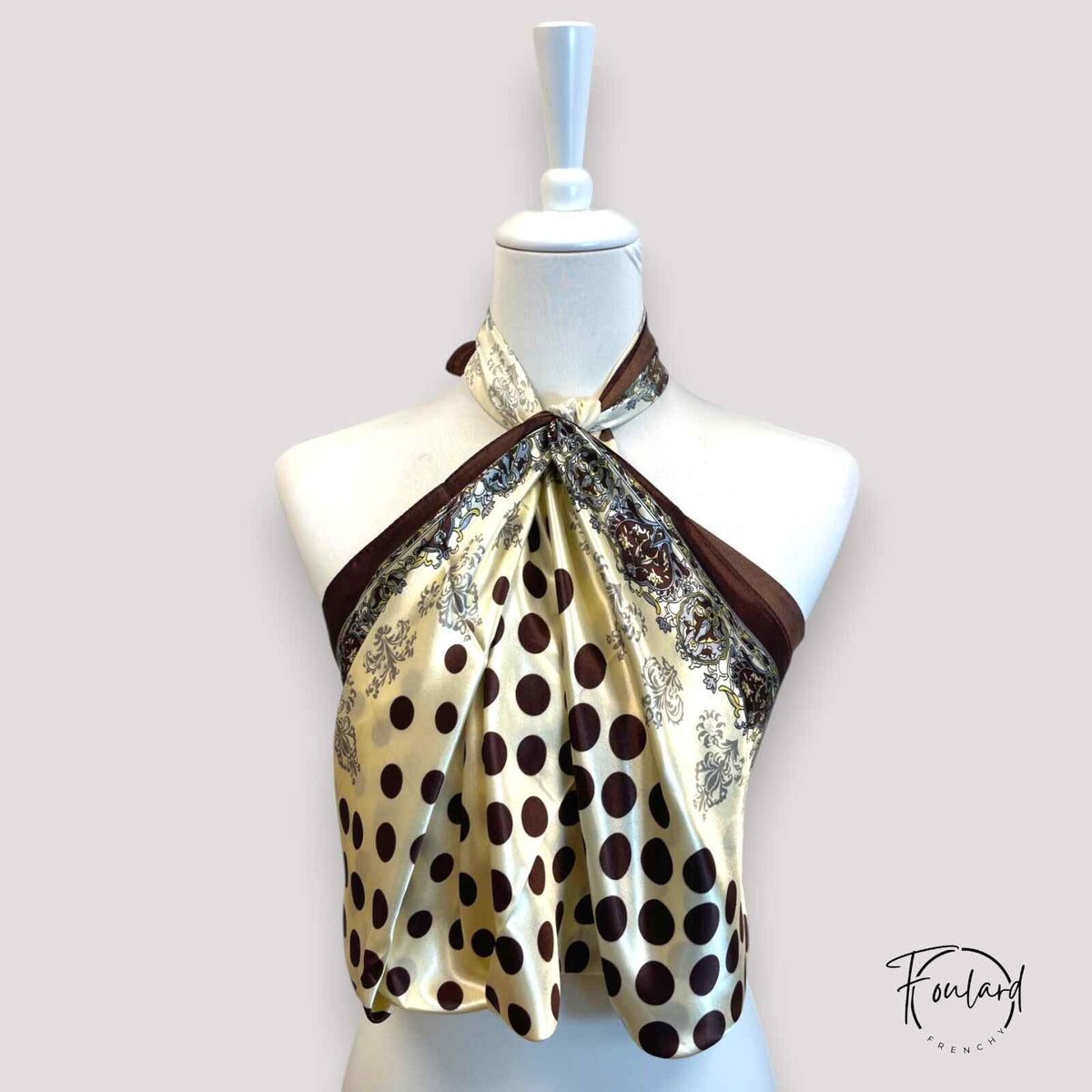 Charline | Grand foulard carré baroque