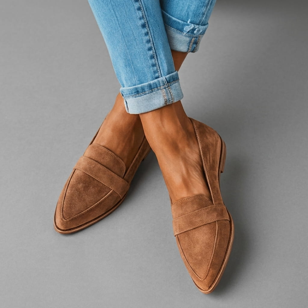 Rosine | Mocassin pointu en daim