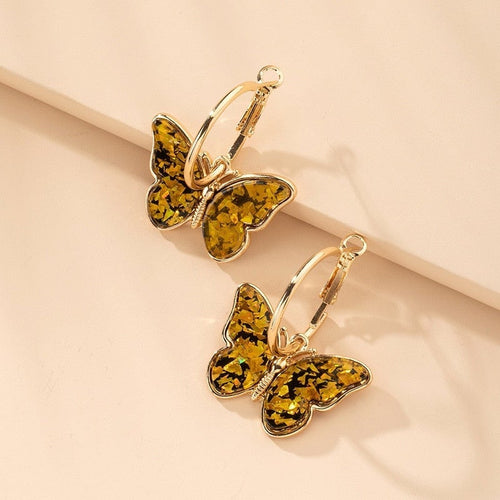 Boucles d'oreilles créoles en or multicolores
