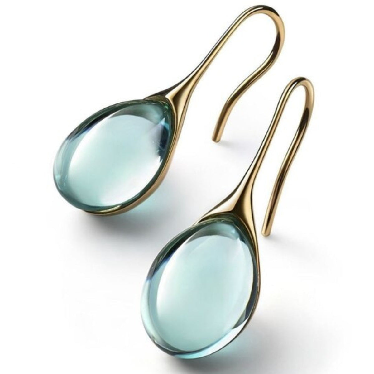 Boucles d'oreilles pendantes chics avec des cristaux