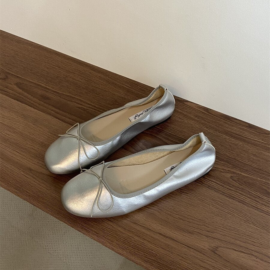 Rose-Marie | Ballerine souple à nœud