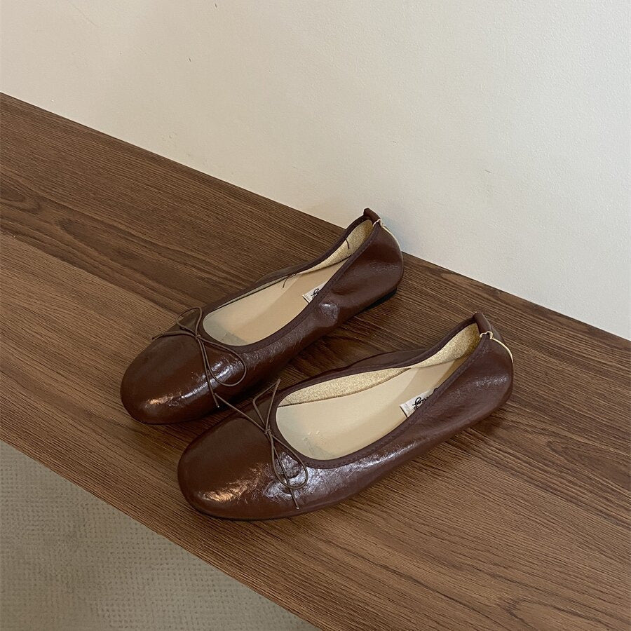 Rose-Marie | Ballerine souple à nœud