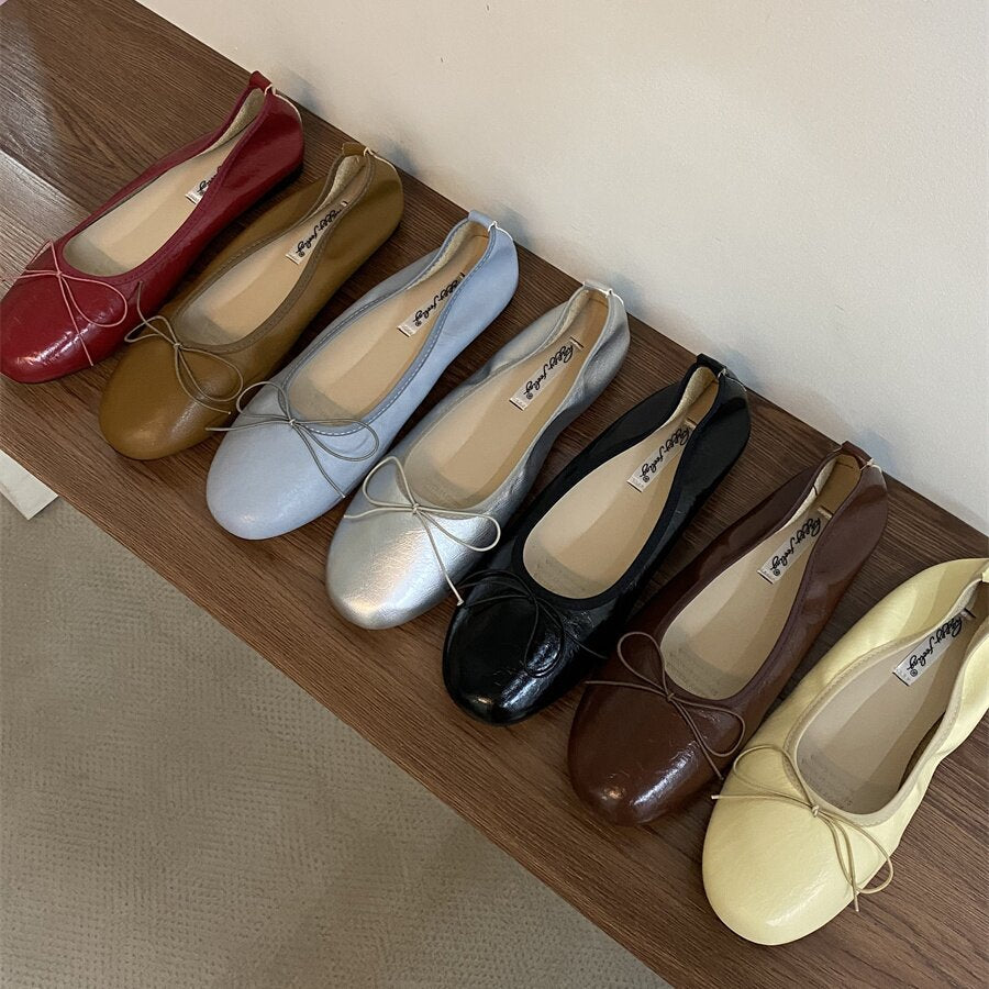 Rose-Marie | Ballerine souple à nœud